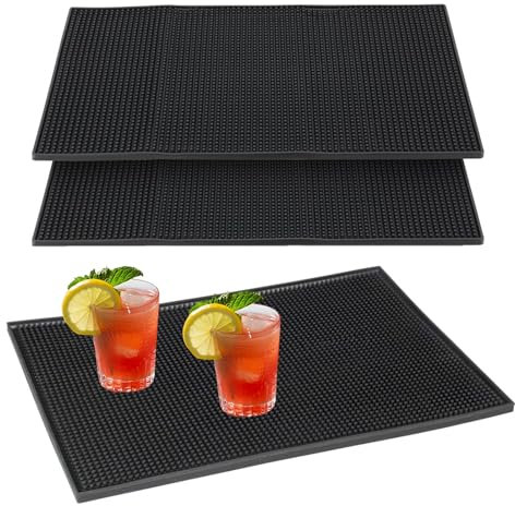 HEIYUET 3 tappetini da bar in silicone, 45 x 30 cm, antiscivolo, in gomma, per cucina, caffetterie, ristoranti