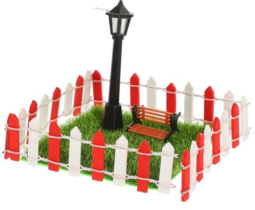 Vaguelly Banc De Jardin Miniature Et Lampadaire pour Décoration De Maison De Poupée pour Garçons Et Filles Couleur Aléatoire