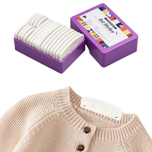 Kit Di Blocco Per Uncinetto - Knit Blockers - Set di 20 perni di blocco per maglia - Knit Blocking Pins Kit for Sewing, Knitting And Crochet Projects