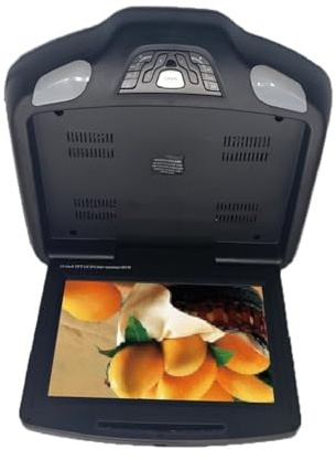 12,1-tums DVD-bilmonitor Med Videospelare HD 1280 * 800RGB LED-skärm Takmonterad Monitor HDMI FM(Black)