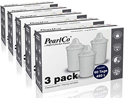 PearlCo - classic Pack 15 Filterkartuschen - passt in Brita Classic