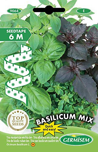 Germisem Basilicum Mix Basilico Trio Semi su Nastro da 6 m