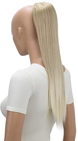 CAISHA 55cm Coda Capelli Nina Con Coulisse Capelli Extensions Finta Per Donna Posticcio Per Capelli Liscio Biondo Chiaro Mix PH519