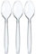 PRICE BEATER Reusable Spoons (Clear) – Pack of 50 | for Indoor and Outdoor Parties