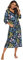 Verve Jelly Women's Zipper Robes Half Sleeve Nightgown Full Length Housecoat Long Loose Loungewear with Pockets Navy Blue XXL