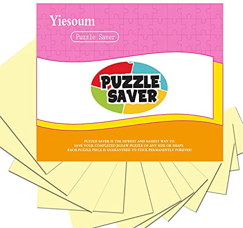 ZELAITE 16 Pièces Colle pour Puzzle, Feuilles d'Autocollants Jigsaw Puzzle, de Stickers Adhésifs, Puzzle Saver, Feuilles adhésives pour Puzzles Accessoire (16)