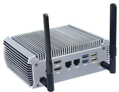 PeeliCeeli Mini PC Desktop Computer AMD Ryzen 7730U 8 Cores 16 Threads R7 Fanless，Small Business Industrial PC, WiFi6.0 BT5.2, Barebone, NO RAM, NO Storage, NO System