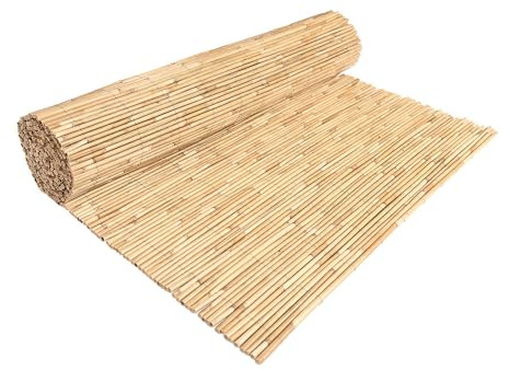 IlGruppone Arella Premium in bambù Canne Grandi Ø 8-10 Mm Frangivento Frangivista Regolabili in Altezza con Sacca per RiporlaStuoia Naturale Giardini Balconi Ombreggiante - Naturale - 1.5x5 Metri