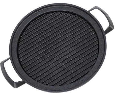 Niiyen Mini griglia giapponese Hibachi, griglia giapponese in lega di alluminio, griglia per barbecue in stile giapponese, griglia da tavolo, piccola griglia portatile a carbone (Small Circle)