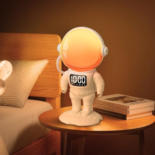 AMIR Wake Up Light Sunrise Alarm Clock for Kids, Bluetooth Speaker Wake Up Light Alarm Clock for Christmas Gifts, 21 Natural Sounds, 22 Lighting Modes, Night Lights with Dual Alarm, Snooze