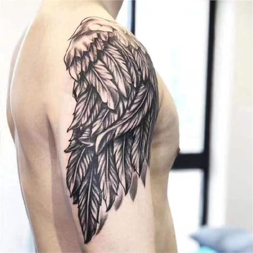 2st Wings Flower Arm Juice Tattoo Stickers för män och kvinnor, semi-permanenta tatueringar, realistiska falska tatueringar, varar 7-15 dagar Vattentäta, icke-reflekterande, icke-giftiga tillfälliga t