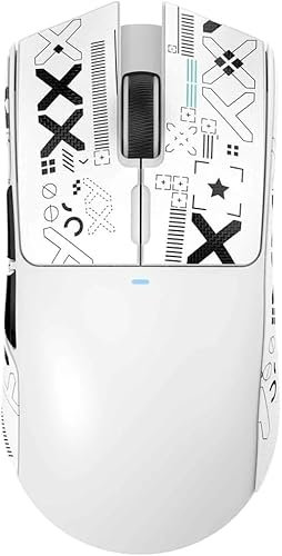 MAMBASNAKE X ATTACK SHARK X11SE Wireless Gaming Mouse-Up to 22000 DPI,PixArt PAW3311 Sensor,BT/2.4G/Wired,59g Lightweight with Tape,20M Clicks,40G Acceleration,Long Battery,Driver,for Win/Mac-White