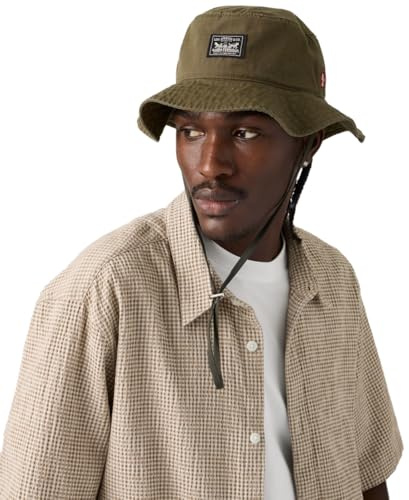 Levi's Damen - Gorro de Verano con cordón, Color Verde Oliva, Talla L
