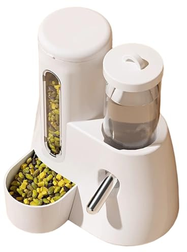 Dispensador de Comida y Botella de Agua para hámster 2 en 1, Sistema automático a Prueba de Fugas de 125 ml con Base Estable, para hámster, Rata, ratón y Erizo, Mascotas pequeñas
