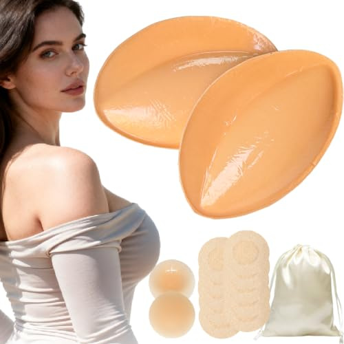 Wieysdoo Coussinet Soutien-Gorge Éponge Adhésif, Push Up Lifting Invisible, Rembourrage Amovible, Adapté Aux Robes, Tops Et Lingerie