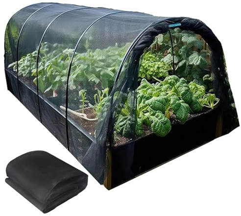Insektsnät - Finmaskigt Trädgårdsnät | Grönsaksskydd | Växtskyddsnät till Pallkrage, UV-Beständig Polyester, Vit Skyddsväv Frukt Rivstarkt