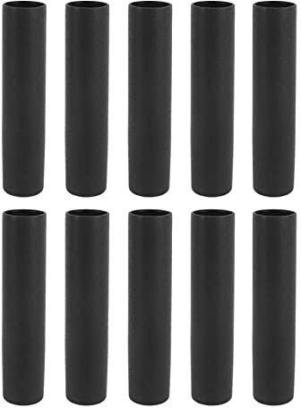 Plyndbract 10 Unidades de empuñaduras para Equipos de Fitness, Funda Protectora de PVC para Barras y Tubos de Manillar, Cubierta Negra Antideslizante con diámetro Interior de 1,0 Pulgadas,