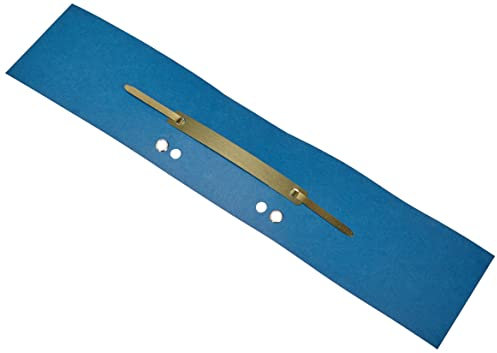 Elba Einhänge Heftstreifen aus Karton, geöst, Deck aus Metall, blau, 50 Stück