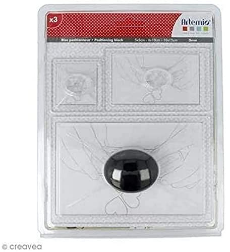 Artemio 18002095 Clear Stamp Positioning Block with Handle, Other, Silver, 17.5 x 2.5 x 22 cm