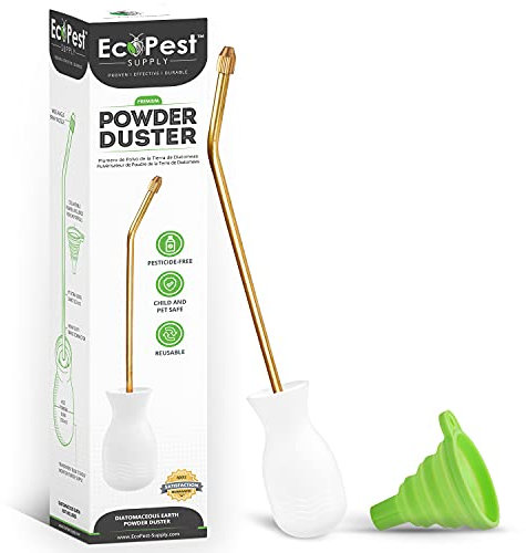Puder Duster | Stor Dammspruta, Spruta och Applikator | Perfekt för Ekologisk Trädgårdsskötsel och Skadedjursbekämpning för Vägglöss, Kackerlackor, Myror och andra Skadedjur