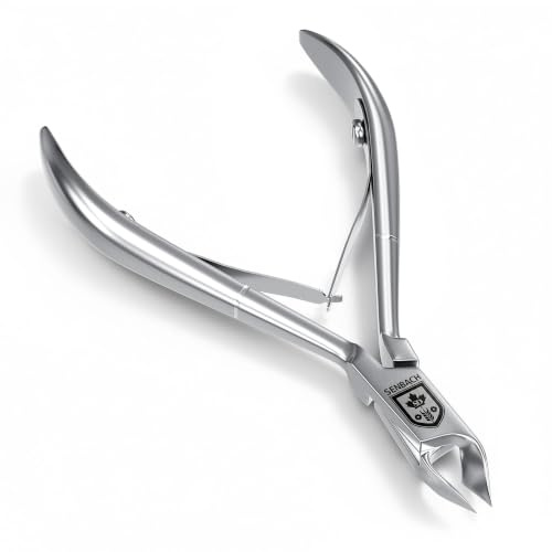 SENBACH Cuticle Cutters Professional Stainless Steel Cuticle Nippers and Nail Skin Remover, Cuticle Trimmer for Manicure and Pedicure Tool Set (Silver)