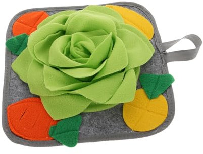 INOOMP Interactive Rabbit Snuffle Mat for Indoor Bunnies Hamster Toys Machine Washable Felt Bed Treat Dispenser