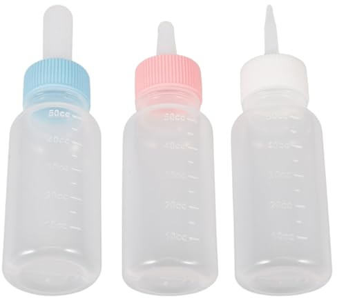 DIKACA 3pièces Biberon pour Chaton Biberon De Lait Et Silicone pour Animaux De Lait pour Chaton pour Animaux De Compagnie Petit Allaitement Kit De pour De