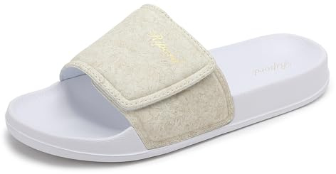 Ripord damsandaler justerbara bekväma slip-sandaler promenadsandaler inomhus utomhus