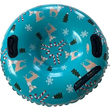 Tubo de nieve de invierno de 35.8 pulgadas, trineo inflable para niños y adultos, trineo de nieve, Cristo