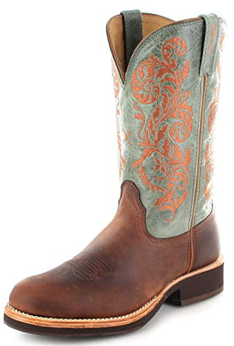 Twisted X Boots Damen Cowboy Stiefel 1760 Horseman Westernreitstiefel Lederstiefel Braun 36 EU