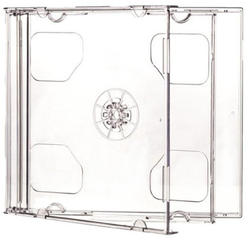 Four Square Media 1 X CD DVD Double Jewel Cases 10.4mm for 2 Disc with Clear Tray - Pack of 1