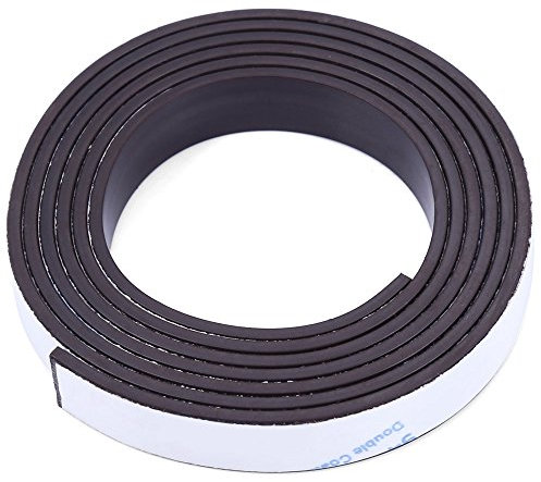 1 M in Gomma Flessibile Autoadesivo Forte Magnete Nastro Striscia Magnetica con Il Supporto Adesivo 3m per Pareti Tavole 10 X 1.5mm