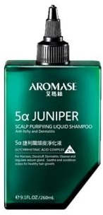 AROMASE 5α Juniper Scalp Purifying Shampoing liquide purifiant, exfoliant pour le cuir chevelu idéal pour Dandruff, psoriasis, dermatite, cuir chevelu sec et sensible, cheveux gras, nettoyant pour le