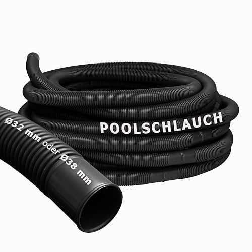 Pondlife Solarschlauch, spezieller Schlauch für wärmeres Wasser in Pool & Schwimmbad (schwarz), Ø 38 mm, Länge 3 m, umweltfreundliche Poolheizung