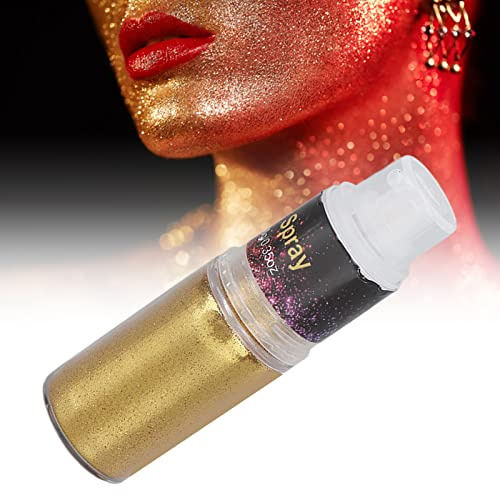 Golden Spray paillettes 10g, paillettes poudre spray pour cheveux visage corps cosmétique Nail Art, scintillant poudre étincelante spray de maquillage