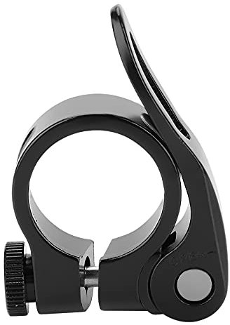 Akozon Schnellspanner für Jugendfahrrad 25 Mm, Aluminiumlegierung Sattelstütze Sattelklemme 25,4 Post Clamp Schnellspanner Schwarz Rennrad Mountain Terrain Fahrrad (Schwarz)