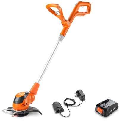 Flymo 18V EasiTrim Plus 230 Cordless 2-in-1 Grass Trimmer Kit - With 18V Power For All Battery and Charger, 23cm, Shrubbing Function, Plant Guard, Power For All Alliance