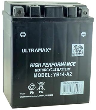 Genuine UltraMax YB14-A2, 12V 14AH 160 CCA Motorbike Motorcycle Battery