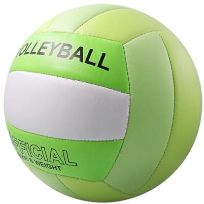 lerwliop Beachvolleyball, elastisch, Lange Lebensdauer, luftdichte Abdichtung, explosionsgeschützter PVC Volleyball für Outdoor Training, Volleyball, Grün