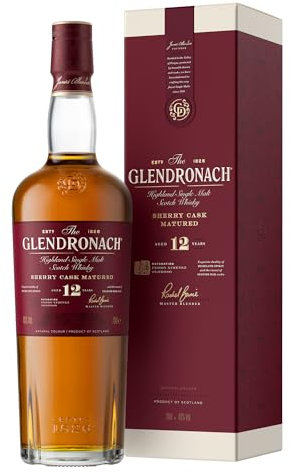 The Glendronach 12 Jahre - Premium Single Malt Whisky - Geschenkempfehlung - Vollmundig, cremig und würzig mit Sherrynoten - 0.7L/43 Prozent Vol