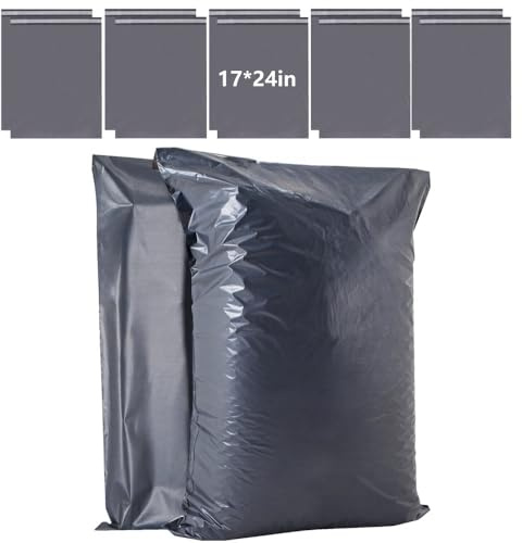 10 Large Self-Seal Postage Bags - 17 x 24 Parcel Bags for Clothes & Shipping, Tamper-Proof