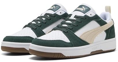Puma Unisex Rebound V6 Low Sd Sneaker, Green Terrain Alpine Snow Puma Weiß, 38.5 EU