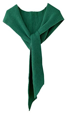 ZEPFJHE Écharpe à Capuche Chapeau Châle à Capuche Enveloppant Crochet Écharpe de Tête Écharpe en Mousseline Écharpe Anti-Vent Pour Femme Coupe-Vent, Vert, M