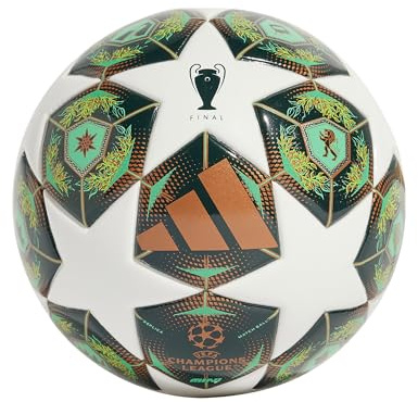 adidas ucl mini white,shadow green,solar slime football/soccer ball (foam core) for men & women size 1