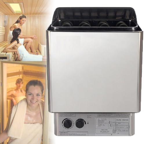 Riscaldatore elettrico per sauna domestica, riscaldatori per bagno turco secco, stufa per sauna, 3-9 kW, 220/380 V, stufa per sauna secca per spa, acciaio inossidabile, per casa/sauna 4.5KW/220V