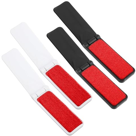 Twzqsyw 4Pcs Lint Brush for Clothes Portable Foldable Carpet Lint Remover Tool Pet Hair Remover for Clothes Reusable Travel Lint Remover Brushes for Furniture Couch Sofa Carpet
