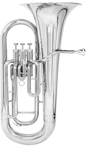 Euphonium Bb B Flat Euphonium 3 Tasten Baritonhorn Aus Messing Goldlackiert Mit Koffer Tragegurt Stoff Professionell(Type3)