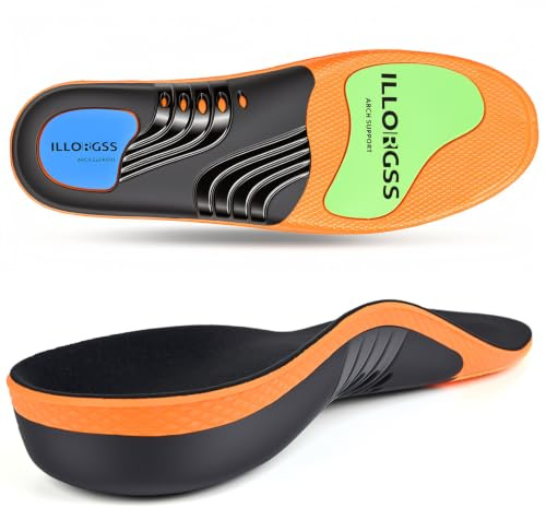 QQSQ Semelles Orthopédiques pour Homme et Femme, Semelles Confort pour Chaussures, Soutien de la Voûte Plantaire pour Fasciite Plantaire, Épine Calcanéenne et Pied Plat, Travail, Marche et Sport