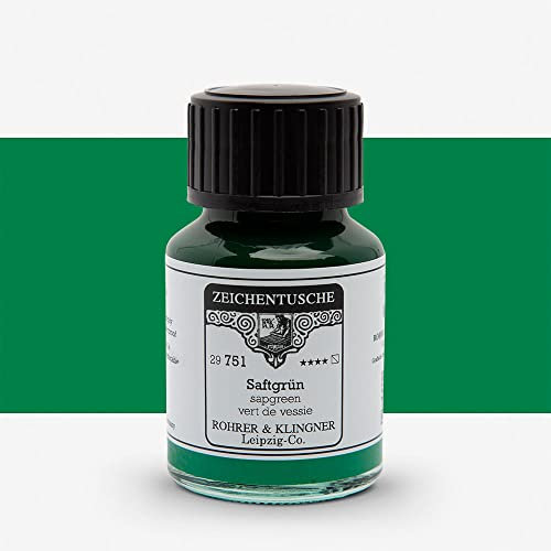 Rohrer + Klingner Zeichentusche - 751 Saftgrün, 50 ml