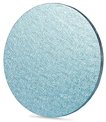 Anniversary House Baby Blue Foil 25cm-1 Pc 10-inch, Pack of 1, Individually Wrapped, Sturdy Fibre Cake Drum Round, D004, Board, Light Blue